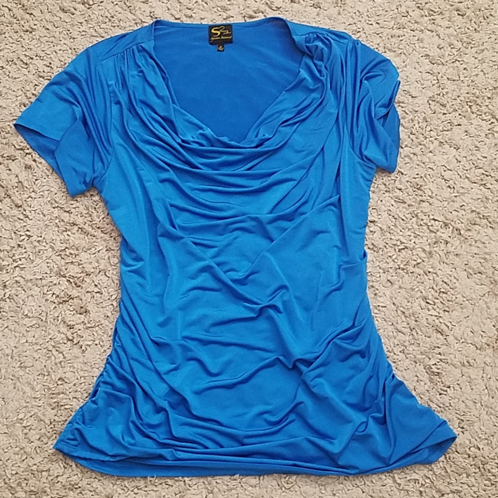 Serena Williams signature statement blue top sz 1x